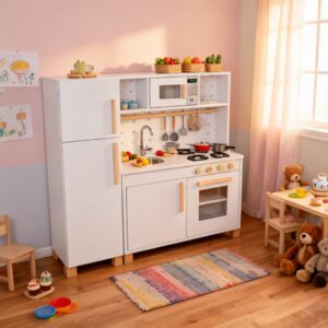 Cozinha Infantil com Geladeira em MDF – Mundo de Imaginação