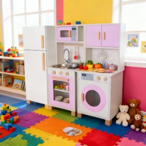 Cozinha Infantil Completa – Fogão 2 Bocas Mundo de Imaginação