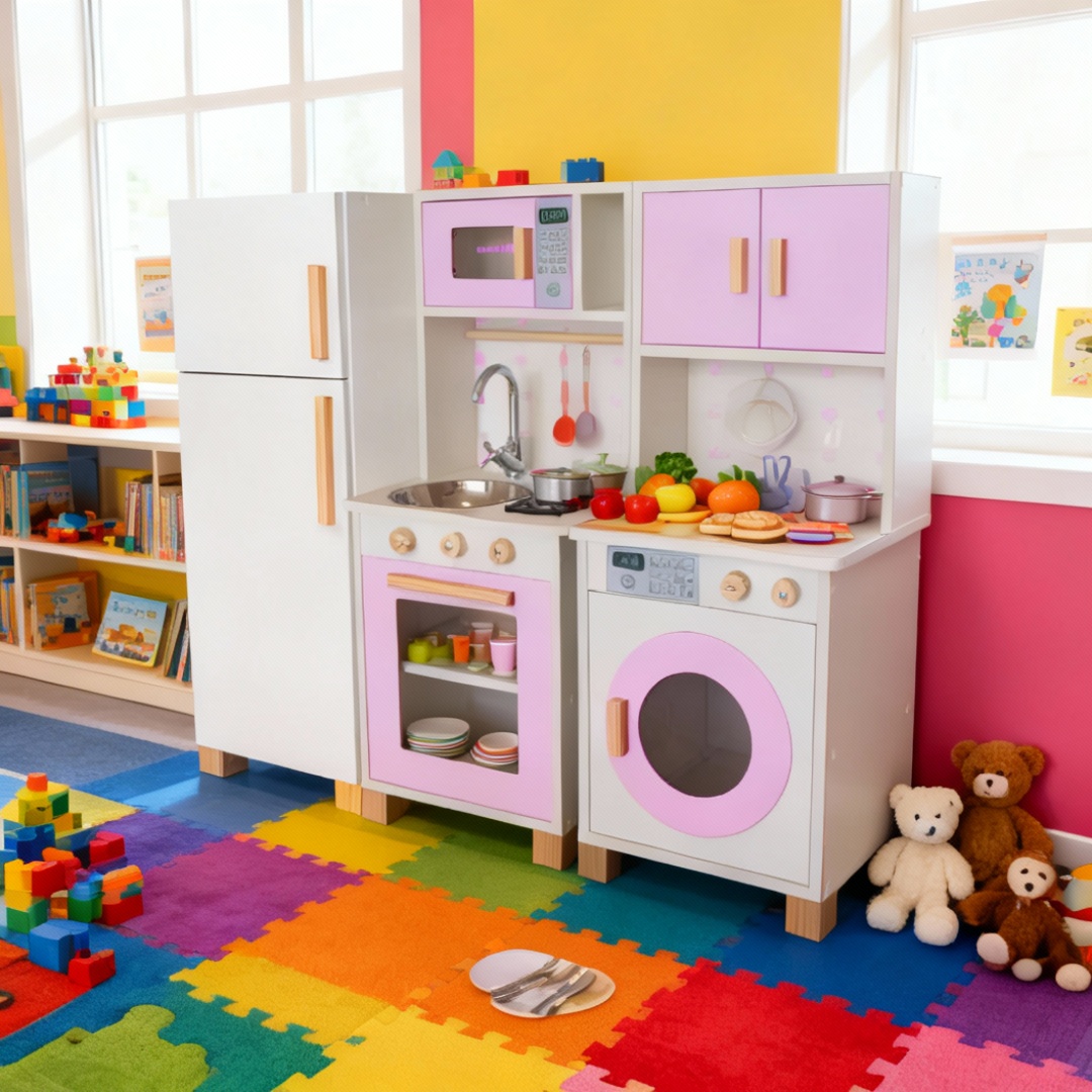 Cozinha Infantil Completa – Fogão 2 Bocas Mundo de Imaginação