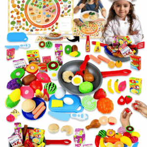 Kit Comidinha Fruta Velcr E Frigideira Infantil Cozinha 30pç Cor Colorido