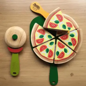 Brinquedo Educativo Pizza Comidinhas Cozinha Madeira