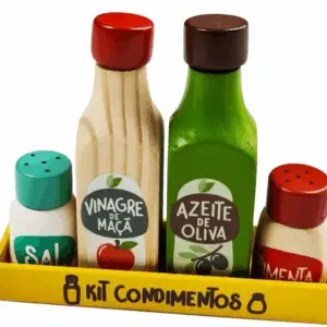 Brinquedo Condimento em Madeira Educativo